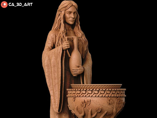 Galadriel Middle-Earth NSFW 3D Printed Statue – Mature Elven Queen Resin Collectible, Made to Order for Adult Collectors