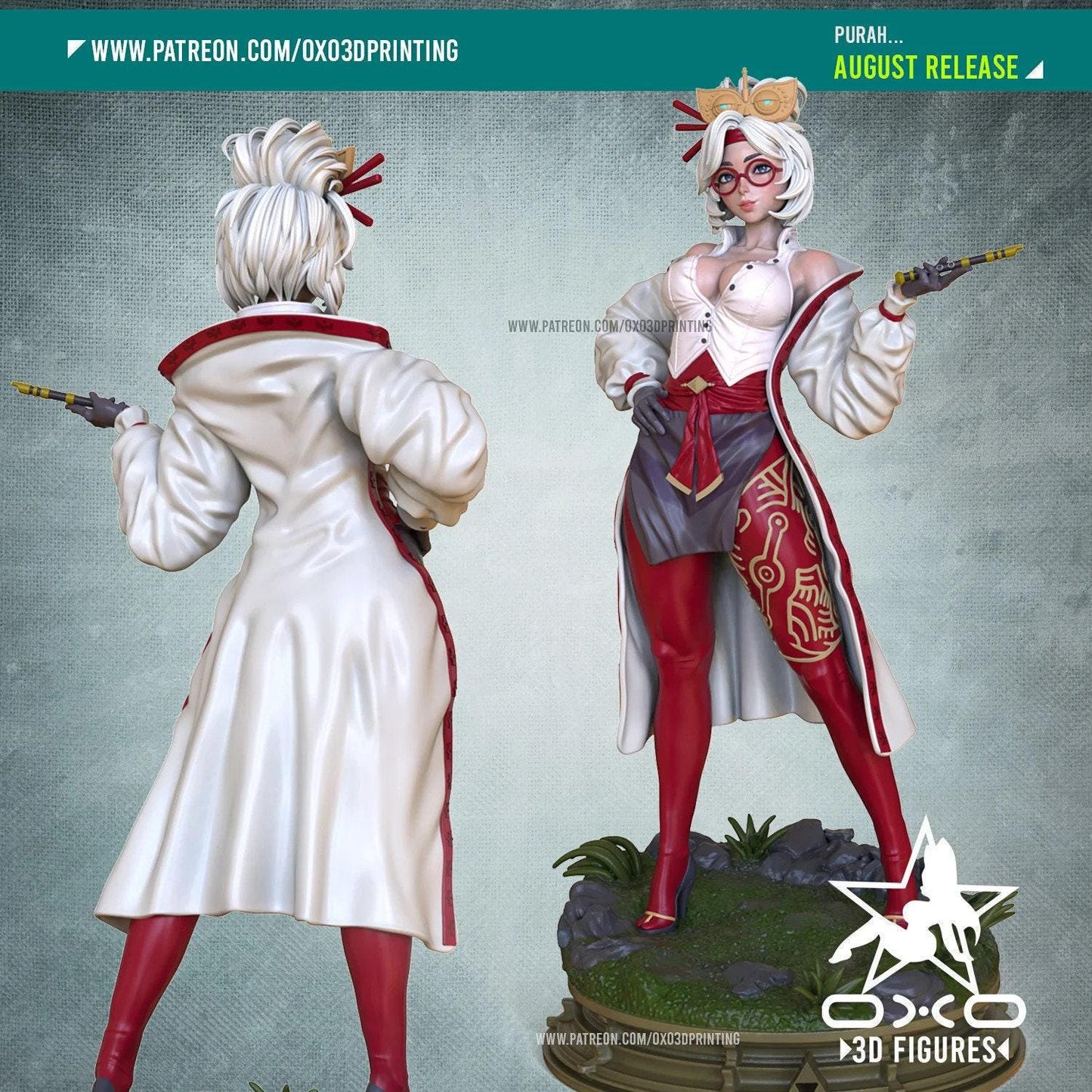 Captivating "Pura" (Purah-Inspired) 3D Printed Collectible Statue - Fantasy Sage Figure (Adult)