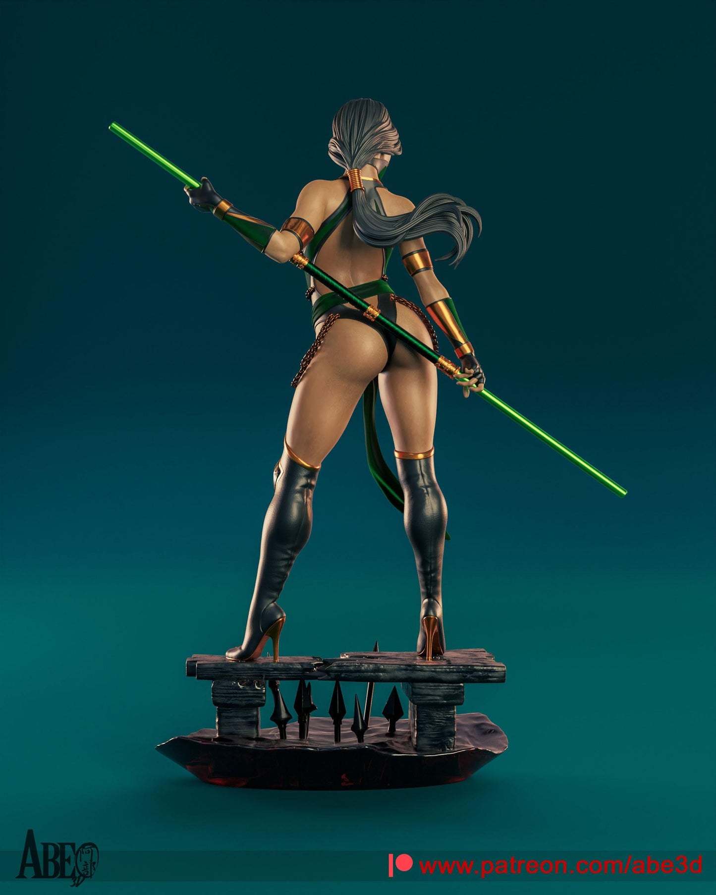 Jade Mortal Kombat Fanart 3D Print Collectible Resin Statue Pin Up Figure SFW NSFW