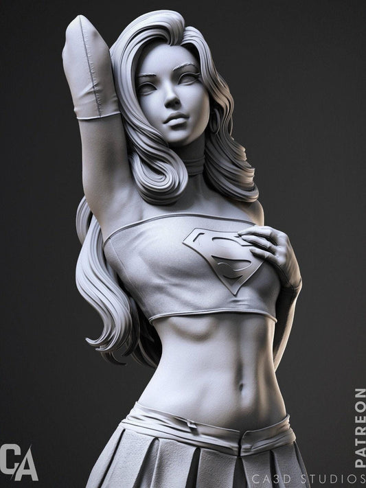 Supergirl Collectible 3D Print Fanart Statue - Dynamic DC Comics Heroine Figure for Fans