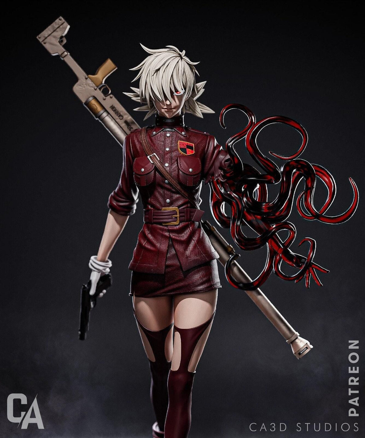 Seras Victoria NSFW 3D Printed Statue – Mature Hellsing Vampire Resin Collectible, Made to Order for Adult Collectors