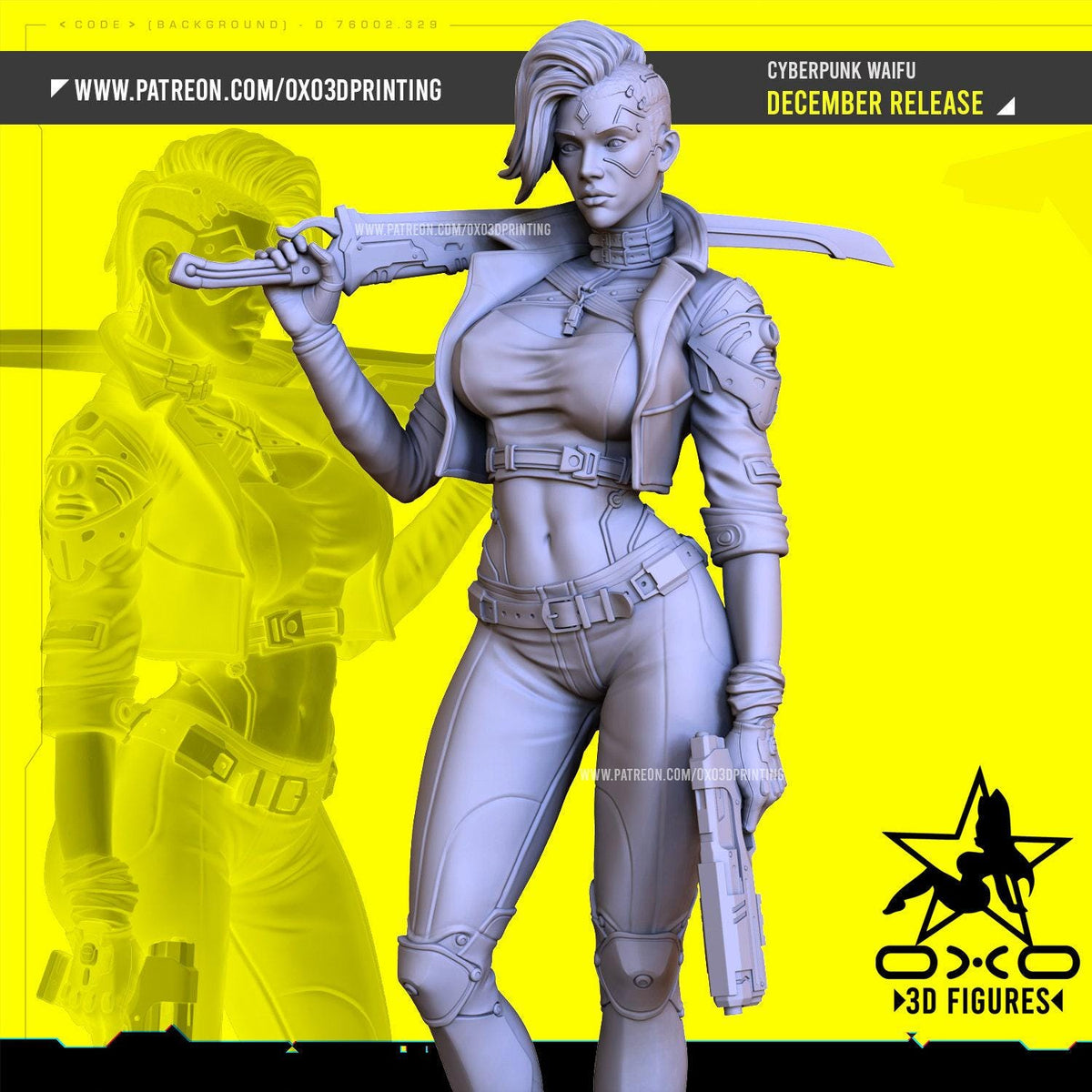 Cyberpunk Waifu NSFW 3D Printed Statue – Mature Sci-Fi Figure Resin Collectible, Made to Order for Adult Collectors