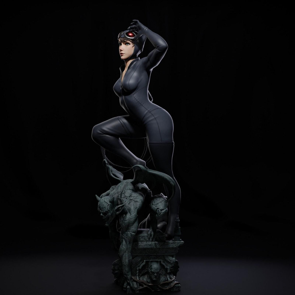 Catwoman NSFW 3D Printed Statue – Mature DC Cat Burglar Resin Collectible, Made to Order for Adult Collectors & Fans