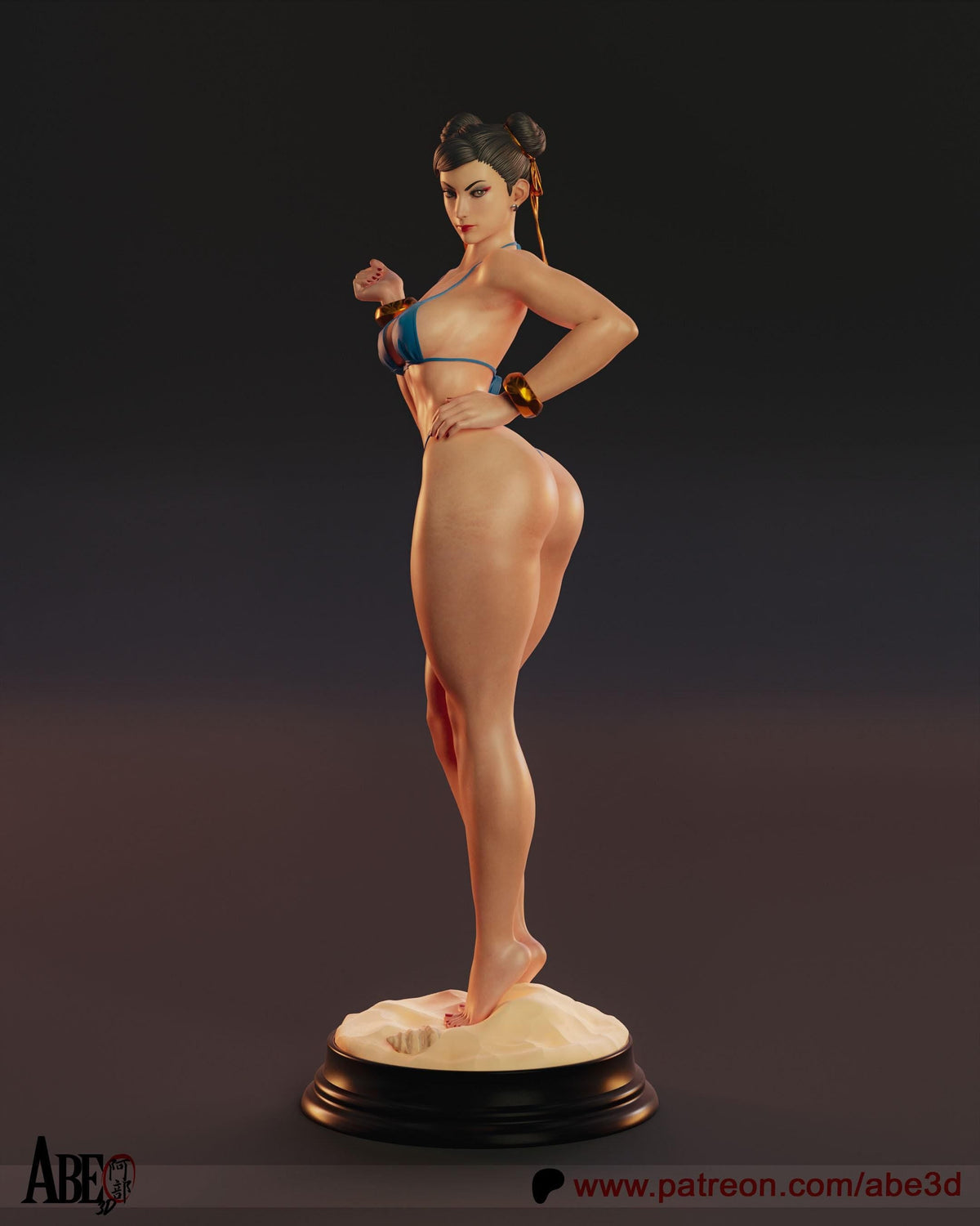 Chun Li NSFW 3D Printed Statue – Mature Street Fighter Icon Resin Collectible, Made to Order for Adult Collectors & Fans