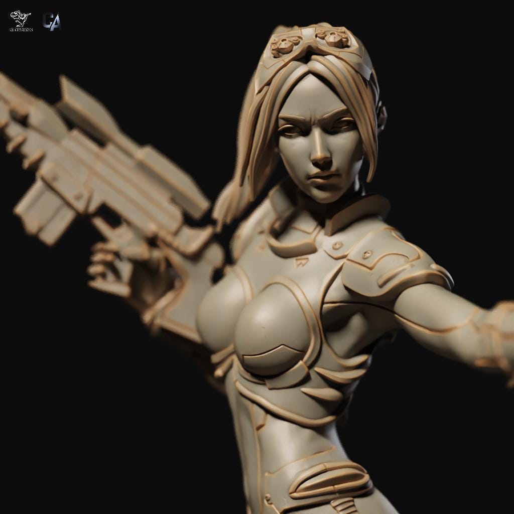 Precision Perfect: Nova Sniper 3D Print Collectible Figurine – Elite Sci-Fi Resin Display Piece