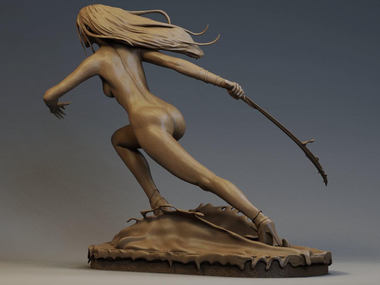 Seductive Vampire: Carmilla 3D Print Collectible Fanart Miniature Statue (NSFW)