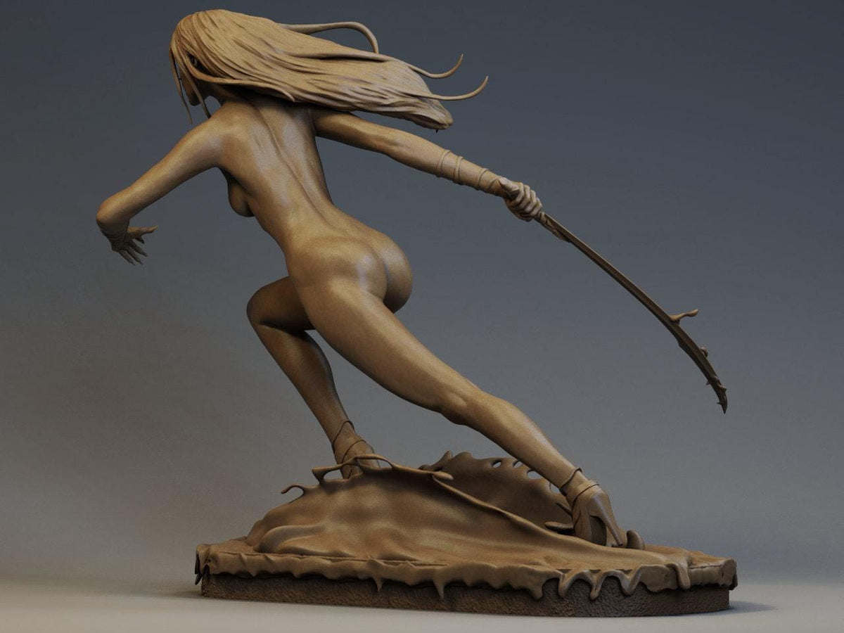 Carmilla NSFW 3D Printed Statue – Mature Gothic Horror Resin Collectible, Made to Order for Adult Collectors & Fans