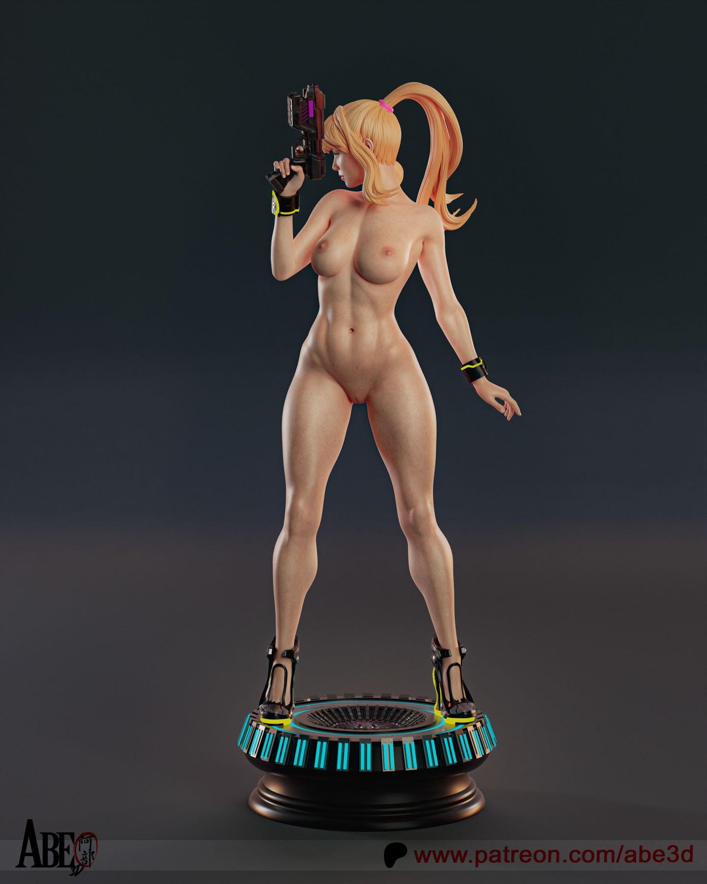 Exclusive Samus 3D Printed Statue Collectible - Highly Detailed NSFW Metroid Figure for Adult Fans