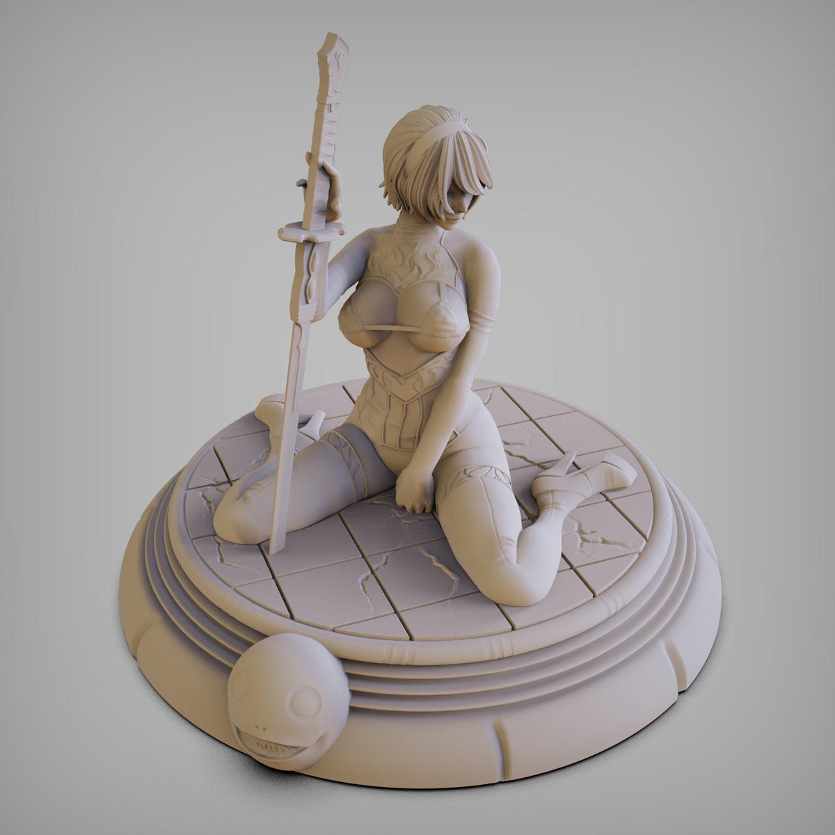 2B Nier Automata NSFW 3D Printed Statue – Mature YoRHa Android Resin Collectible, Made to Order for Adult Collectors