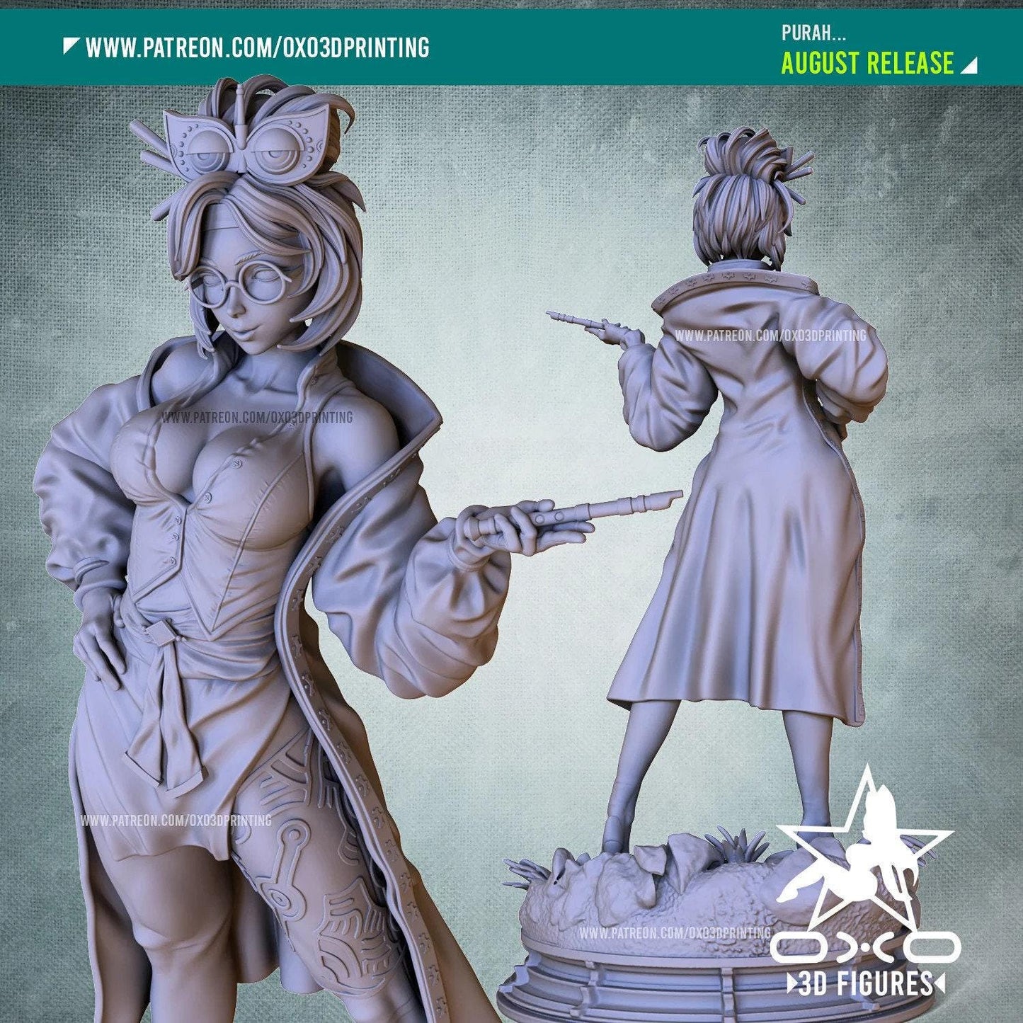 Captivating "Pura" (Purah-Inspired) 3D Printed Collectible Statue - Fantasy Sage Figure (Adult)