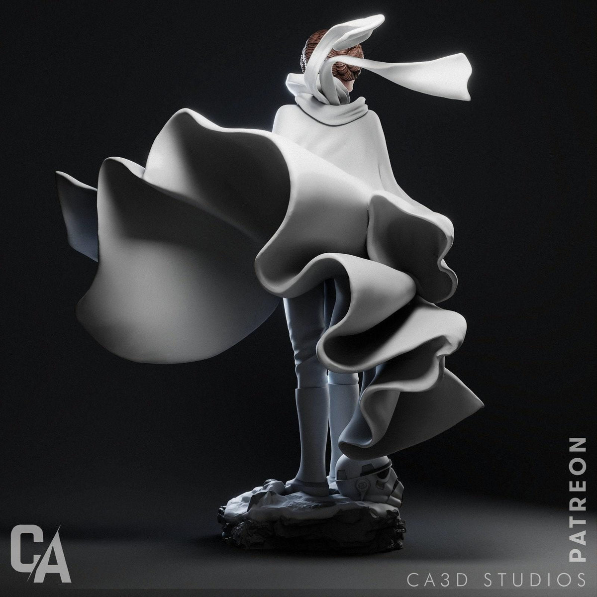 Leia Organa Star Wars NSFW 3D Printed Statue – Mature Sci-Fi Collectible, Made to Order for Adult Collectors & Fans