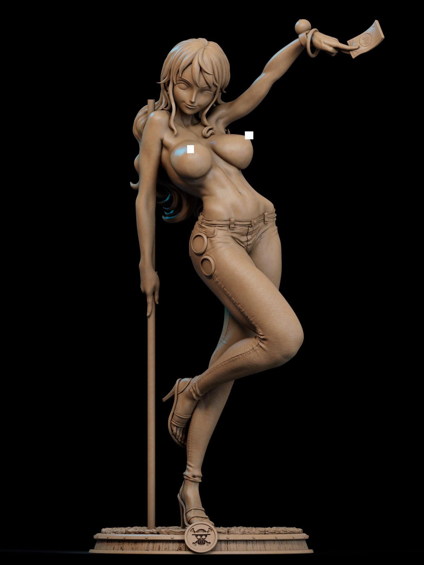 Nami Collectible Statue Hand-Painted 3D Resin Figure - Ready-to-Display Anime Heroine, One Piece Memorabilia, Scale 1/10, NSFW