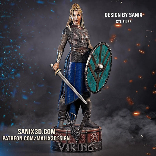 Lagertha Shieldmaiden Collectible Resin Statue – Painted & Unpainted Viking Model Kits for Collectors