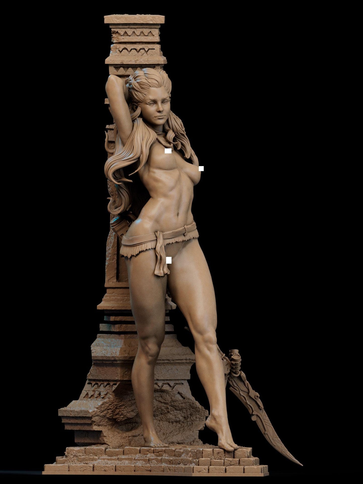 Aloy Collectible Statue Hand-Painted 3D Resin Figure - Ready-to-Display Nora Warrior, Horizon Zero Dawn Memorabilia