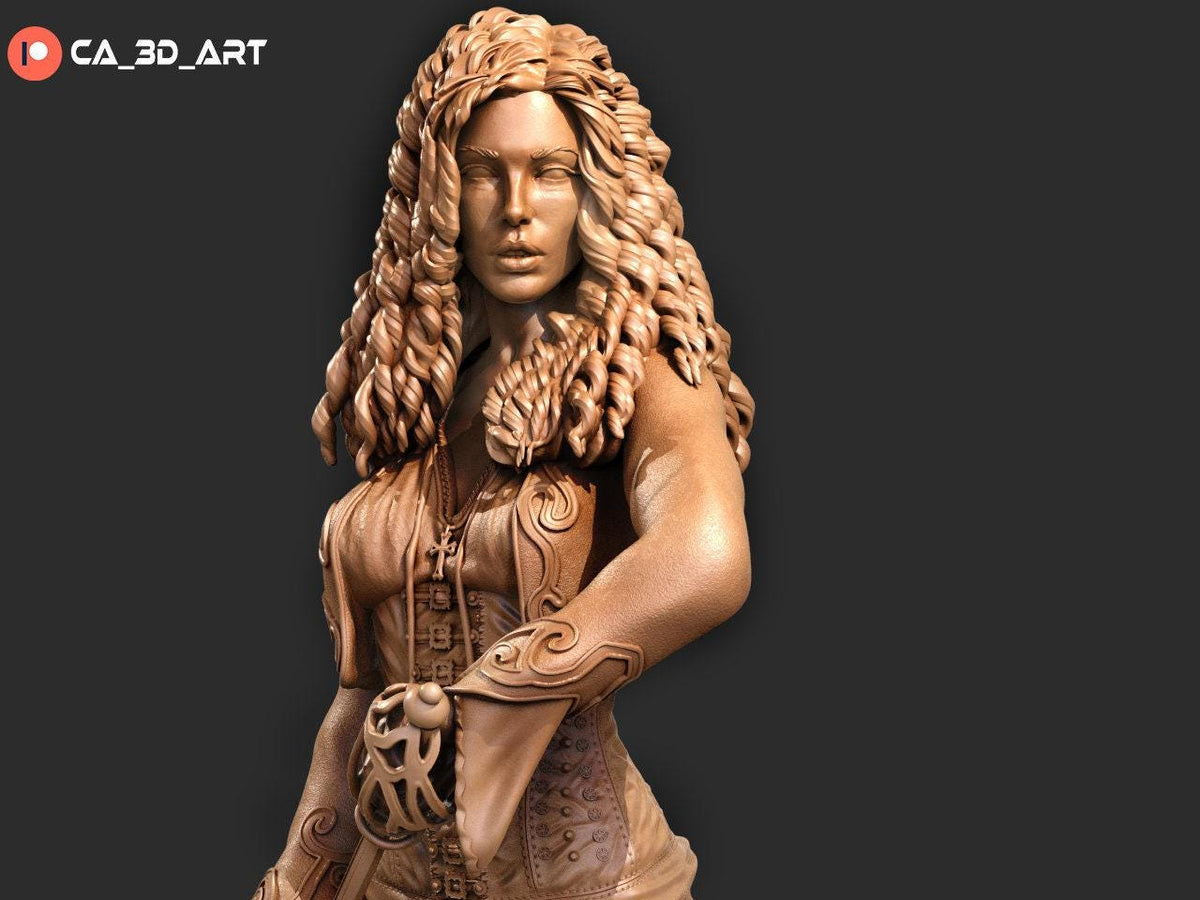 Anna Valerious NSFW 3D Printed Statue – Mature Gothic Movie Hunter Resin Collectible, Made to Order for Adult Collectors