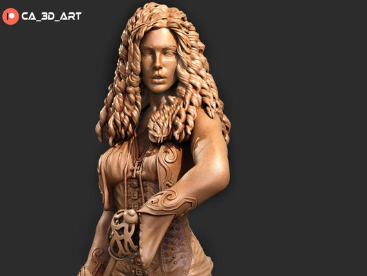 Anna Valerious NSFW 3D Printed Statue – Mature Gothic Movie Hunter Resin Collectible, Made to Order for Adult Collectors
