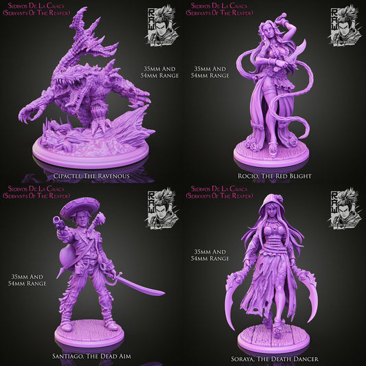 Servat of the Reaper 3d printed statue Collectible Miniature figure gift idea nsfw pin up unpainted 35 mm scale