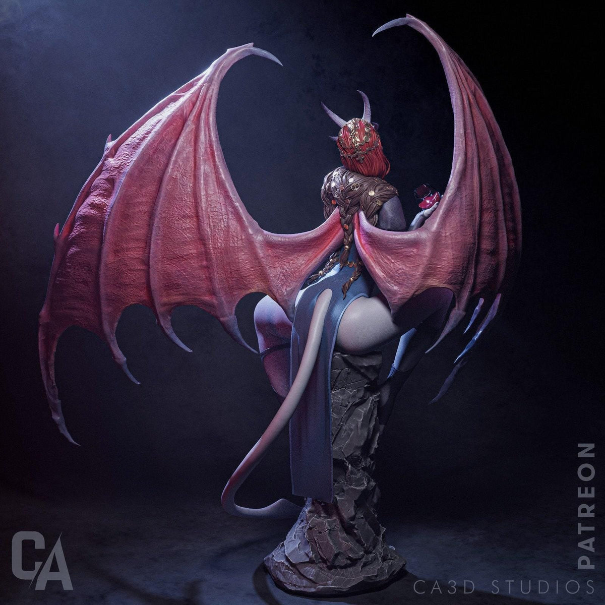 Mizora NSFW 3D Printed Statue – Mature Baldur's Gate 3 Cambion Resin Collectible, Made to Order for Adult Collectors