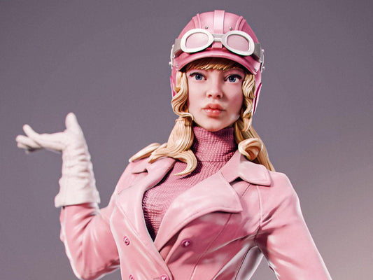 Penelope Pitstop Collectible 3D Resin Figure | Hand Painted or Unpainted Wacky Races Statue