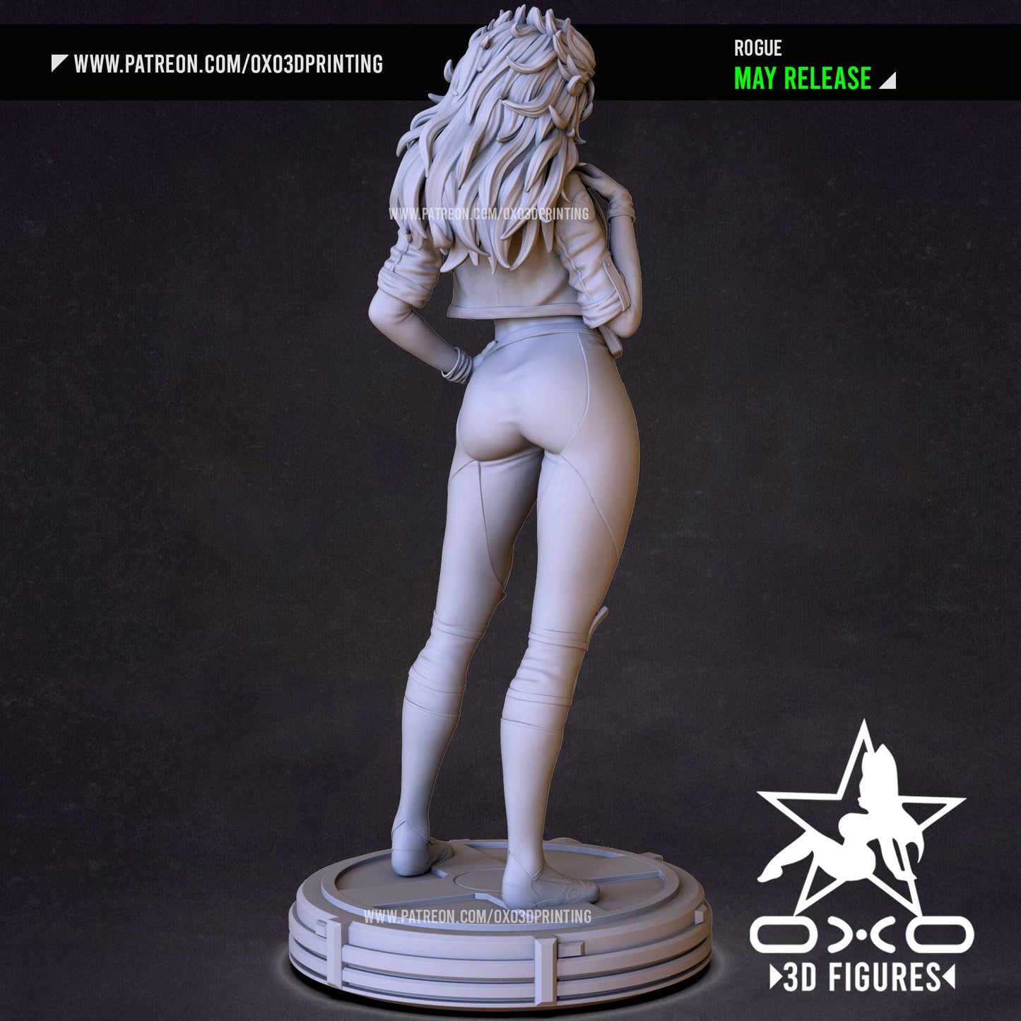 Rogue 3D Printed Statue: Iconic X-Men Mutant Collectible