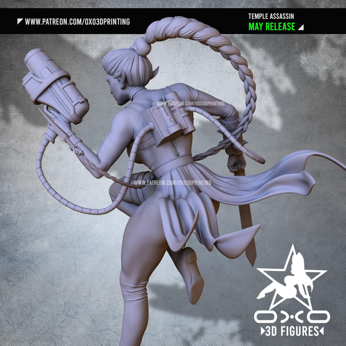 Calli Assassin NSFW 3D Printed Statue – Mature Anime Art Resin Collectible, Made to Order for Adult Collectors & Fans