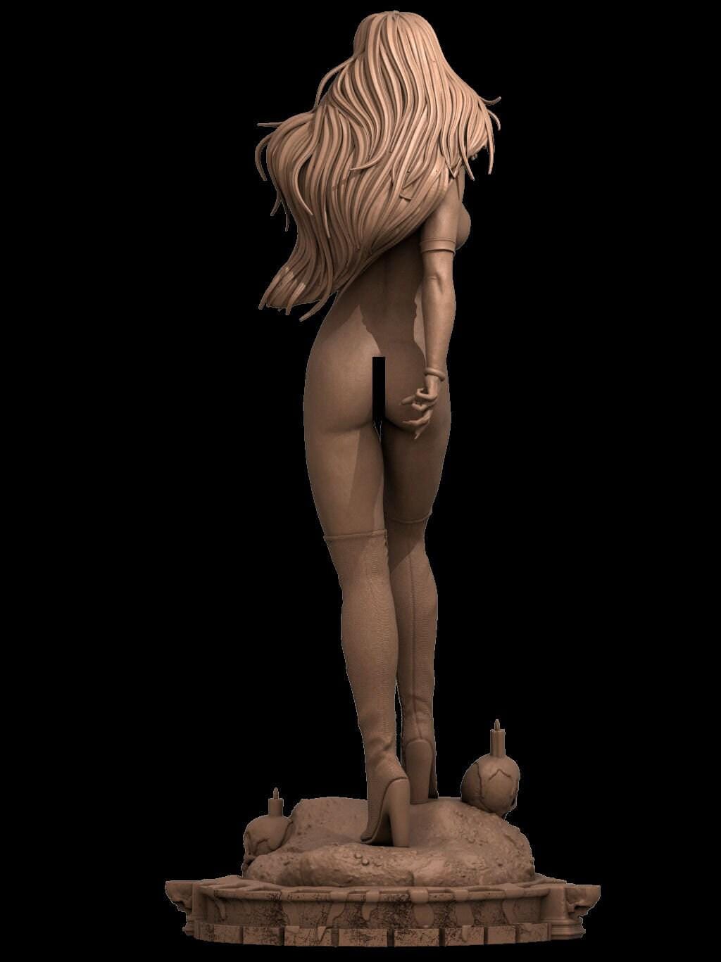 Vampirella NSFW 3D Printed Statue – Mature Gothic Vampire Queen Resin Collectible, Made to Order for Adult Collectors
