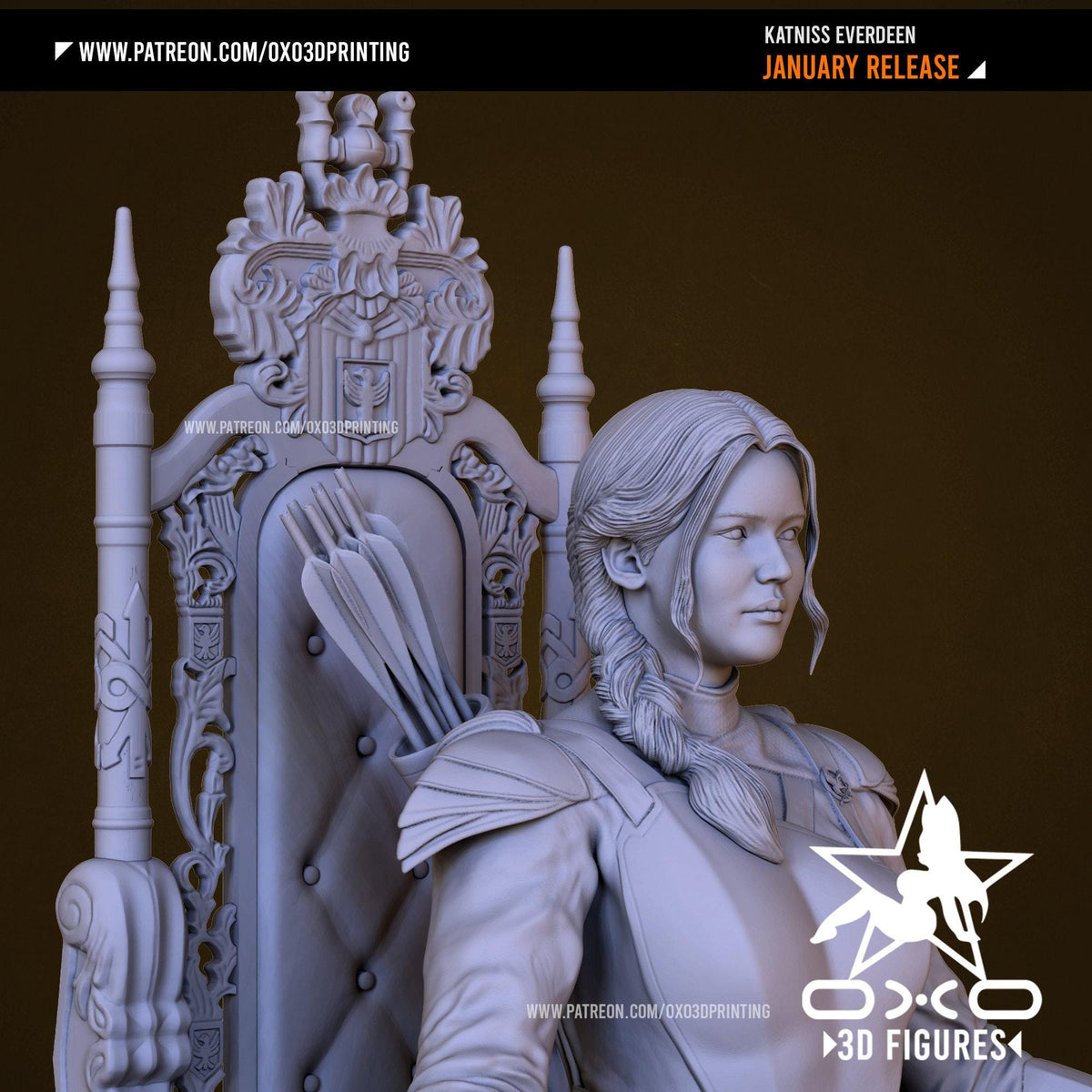 Katniss Everdeen NSFW 3D Printed Statue – Mature Hunger Games Resin Collectible, Made to Order for Adult Collectors