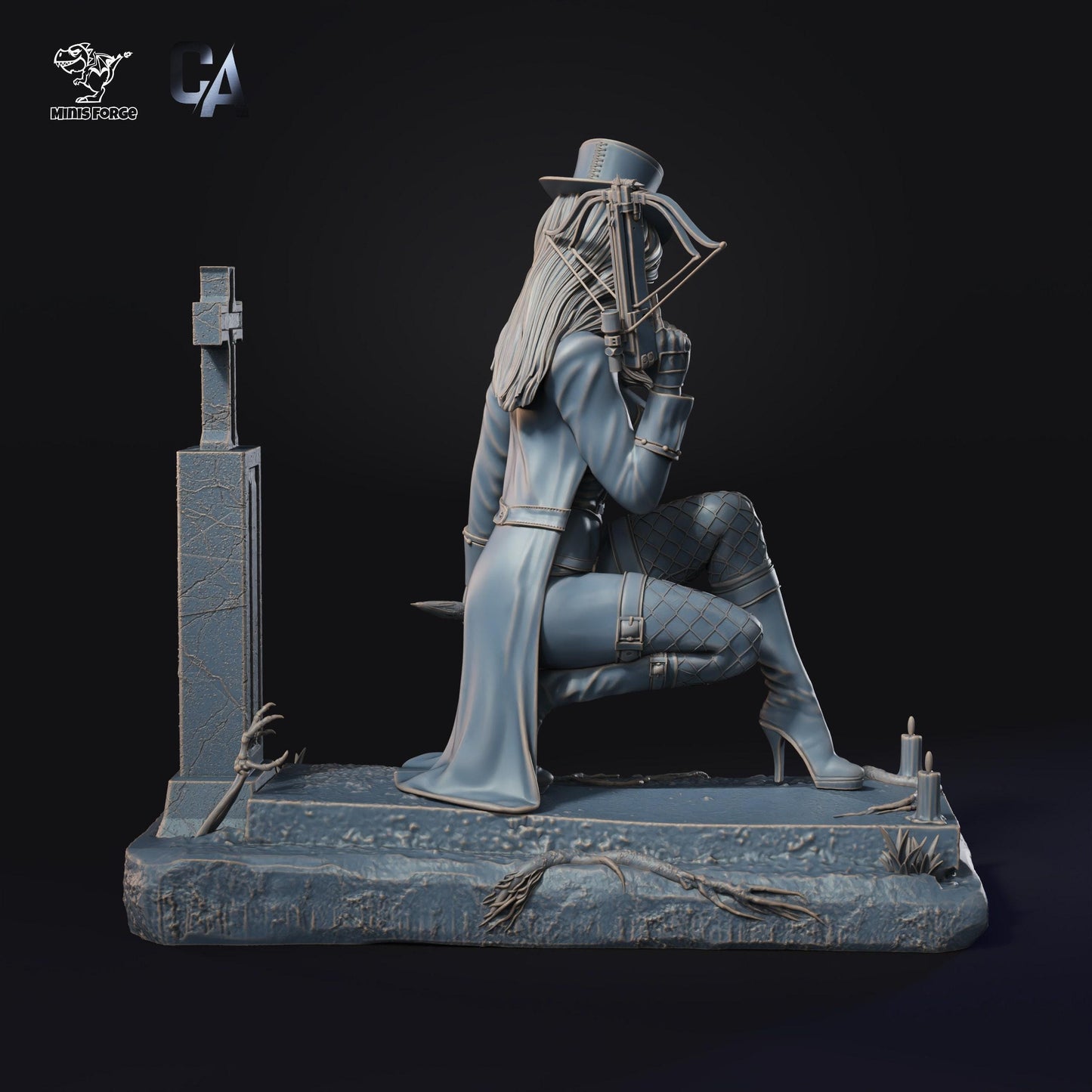 Liesel van Helsing 3D Printed Collectible Statue: Exquisite Monster Hunter Figure for Fans