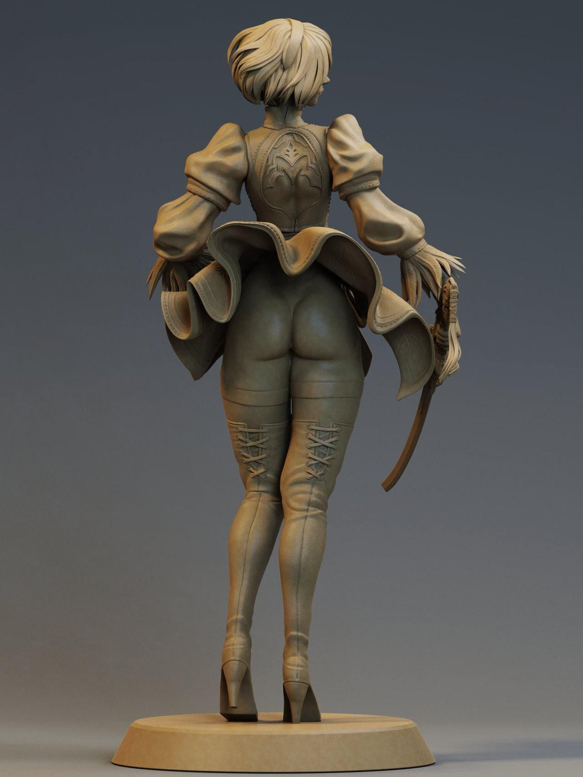 Nier Automata 2B NSFW 3D Printed Statue – Mature YoRHa Android Resin Collectible, Made to Order for Adult Collectors