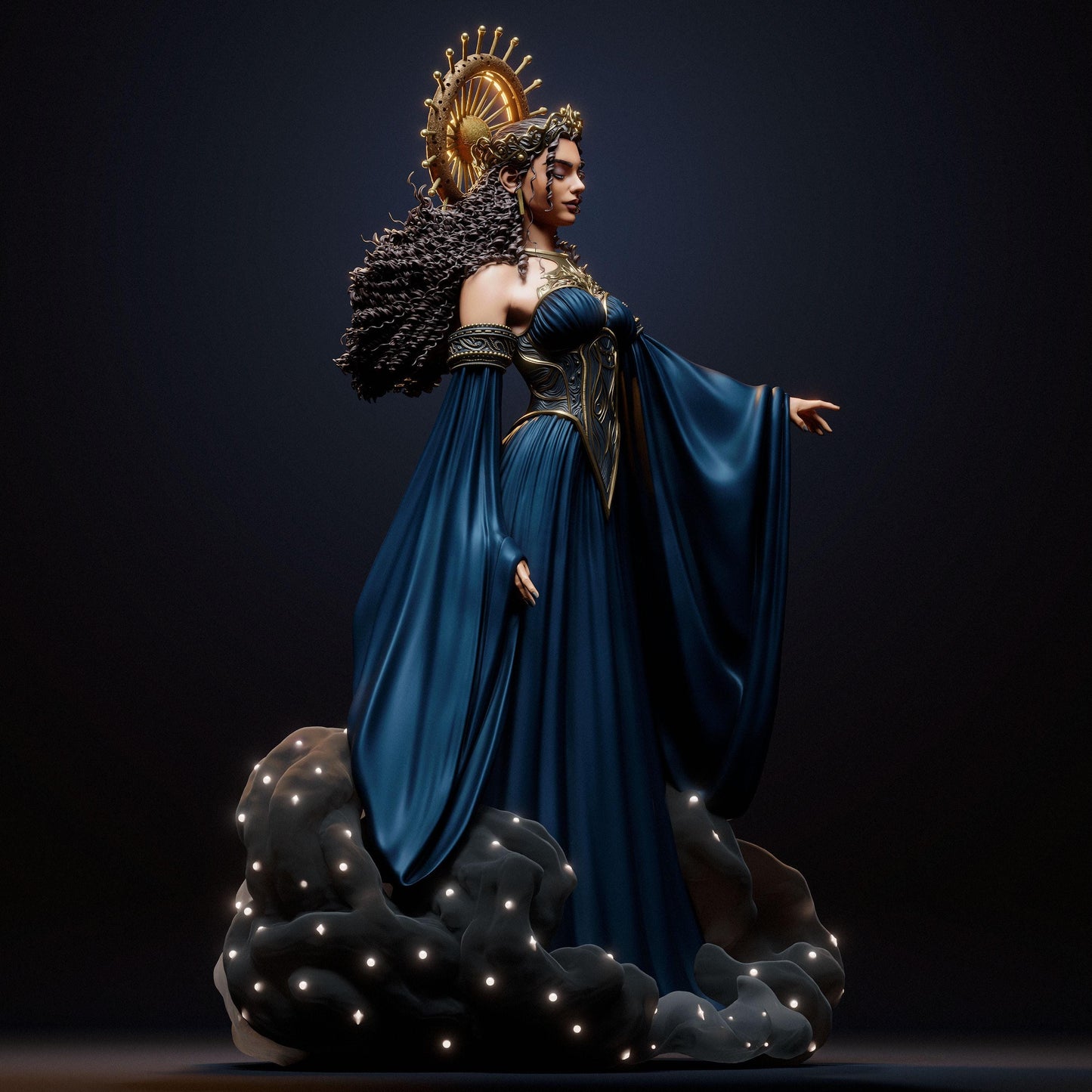 Goddess of Night: Nyx Collectible Statue – Hand-Painted 3D Resin Figure for Mythology Fans