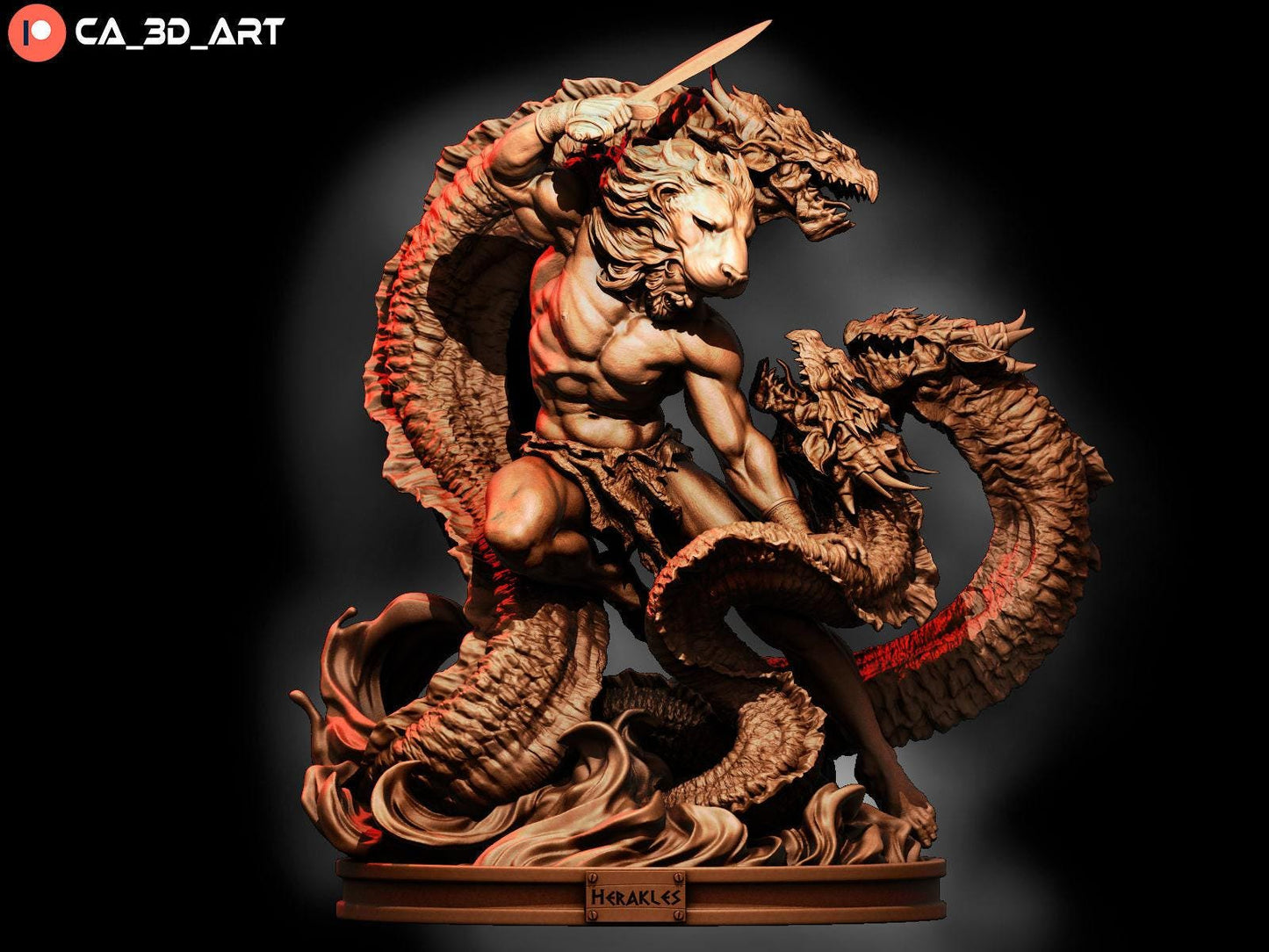 Mythic Might: Hercules Collectible 3D Printed Resin Miniature – Greek Hero