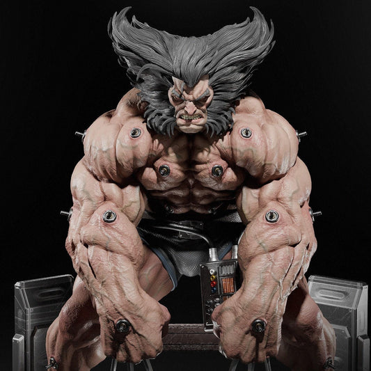 Detailed Wolverine Weapon X 3D Printed Miniature Statue: Classic Marvel X-Men Fan Art Collectible
