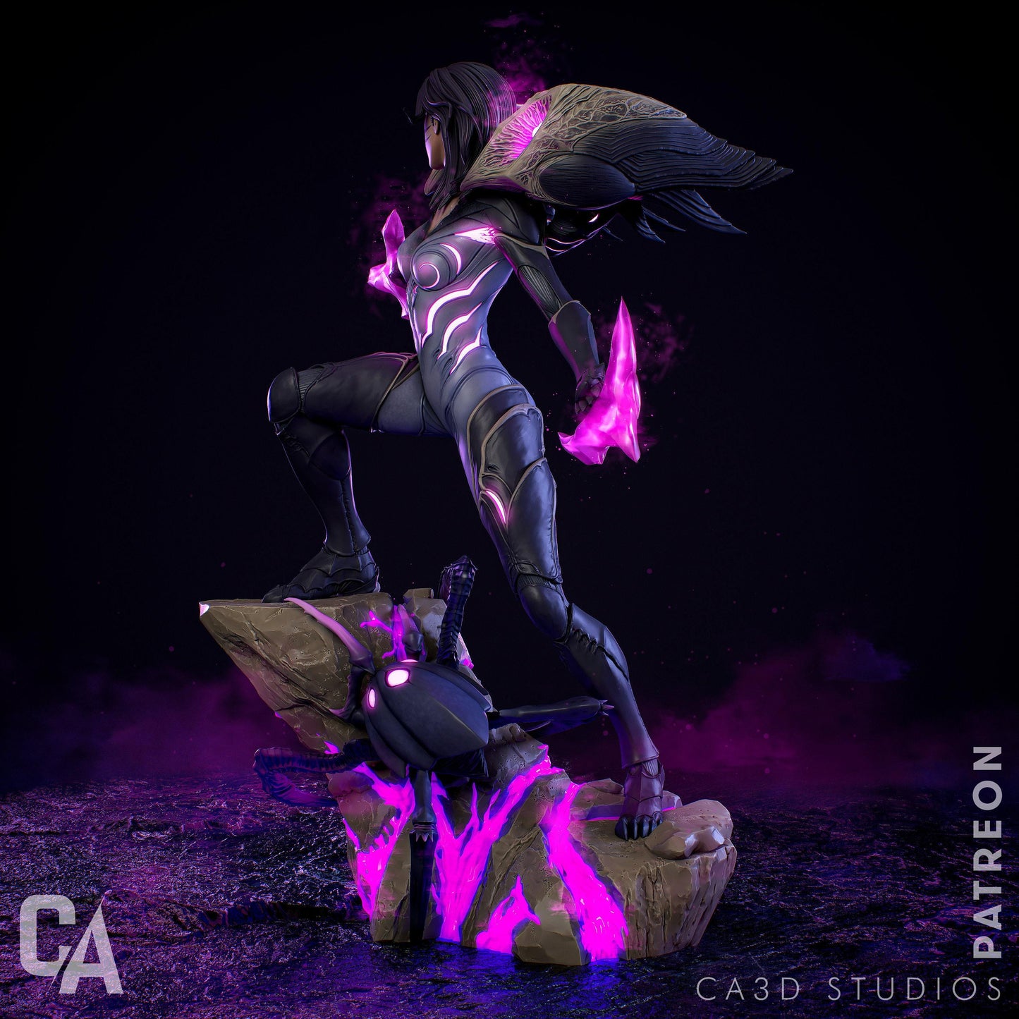 Dynamic Kaisa 3D Printed Statue: Premium League of Legends Collectible Figure for Fans