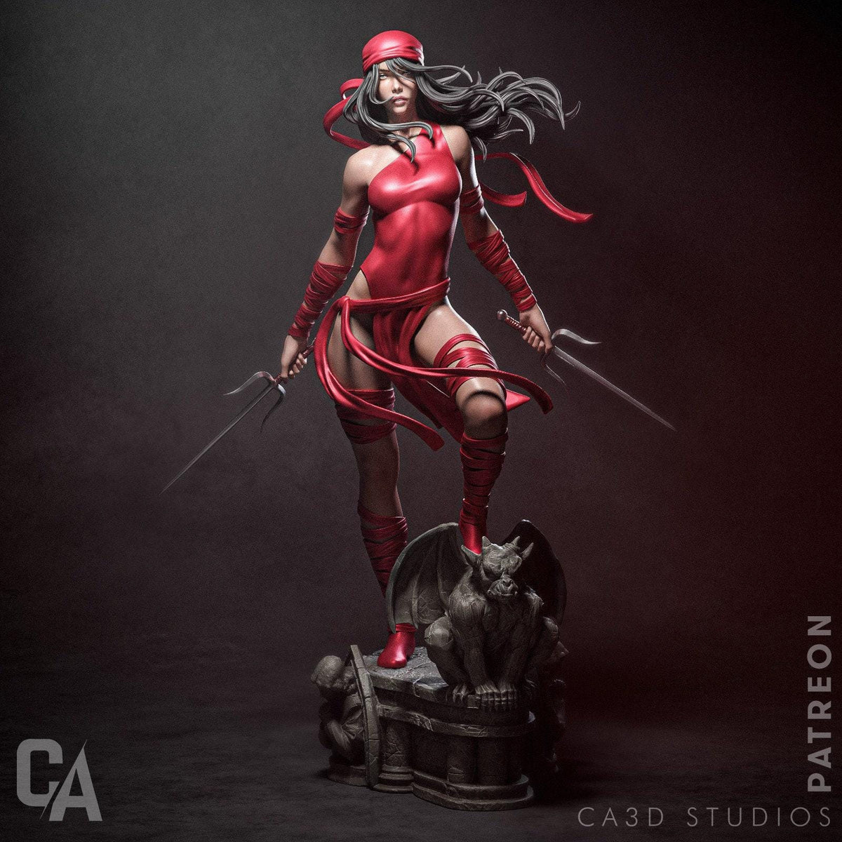 Marvel Elektra NSFW 3D Printed Statue – Mature Ninja Assassin Resin Collectible, Made to Order for Adult Collectors