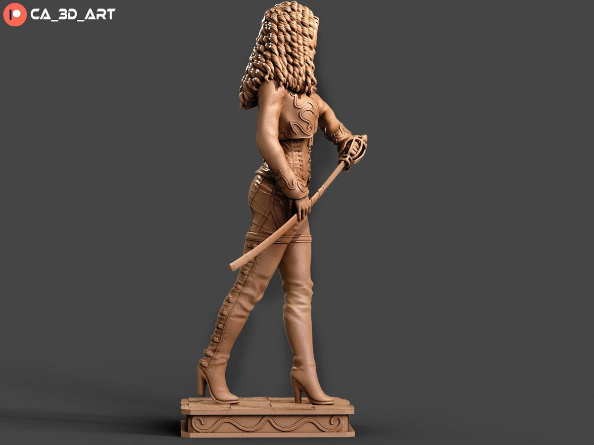Anna Valerious NSFW 3D Printed Statue – Mature Gothic Movie Hunter Resin Collectible, Made to Order for Adult Collectors