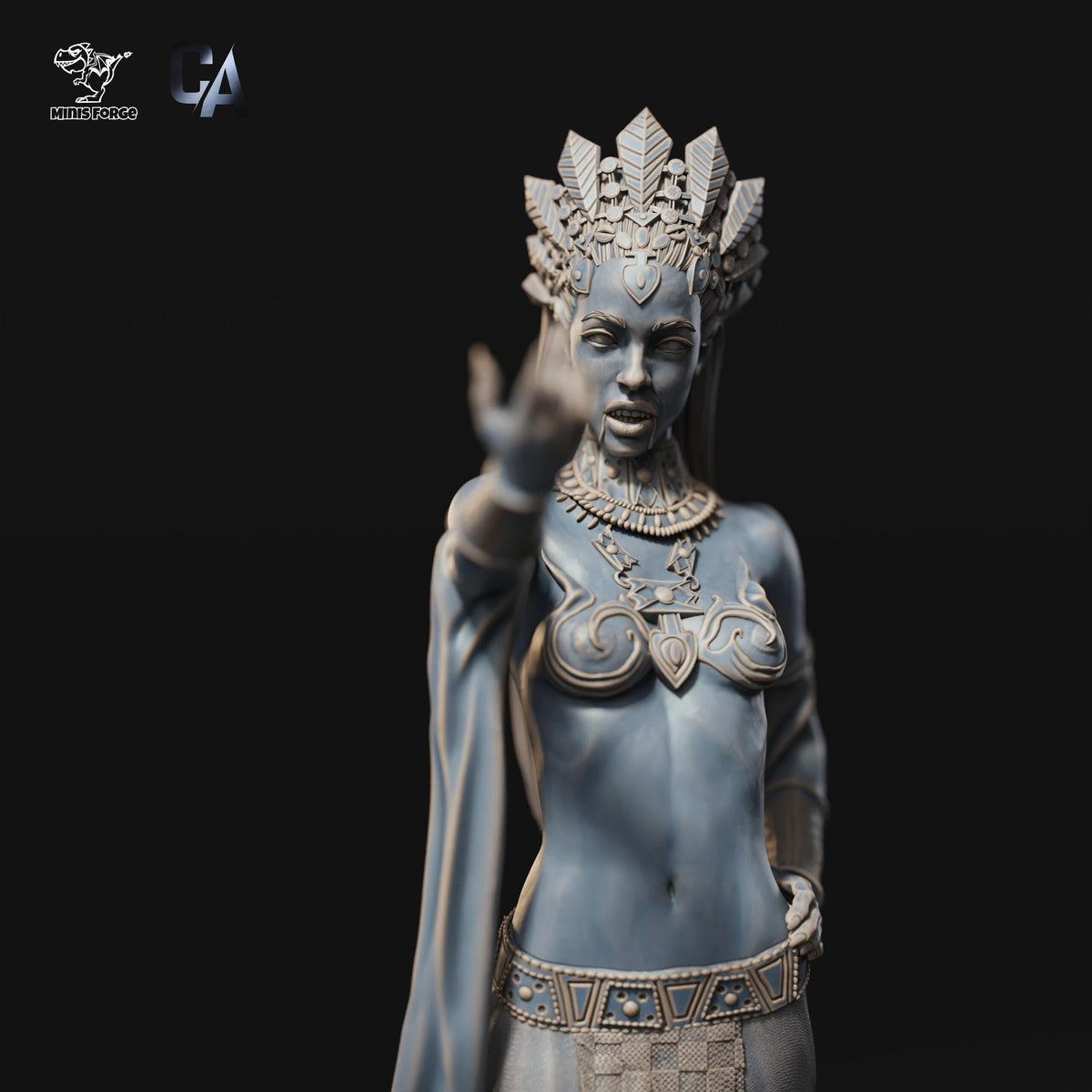 Empress Akasha NSFW 3D Printed Statue – Mature Vampire Queen Resin Figure, Made to Order for Adult Collectors & Fans