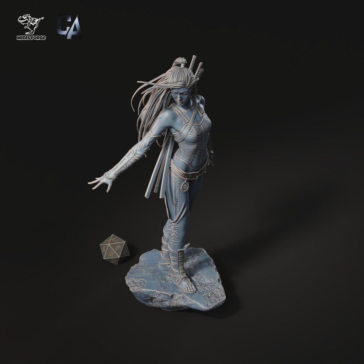 Asian Warrior NSFW 3D Printed Statue – Mature Historical Fantasy Resin Collectible, Made to Order for Adult Collectors