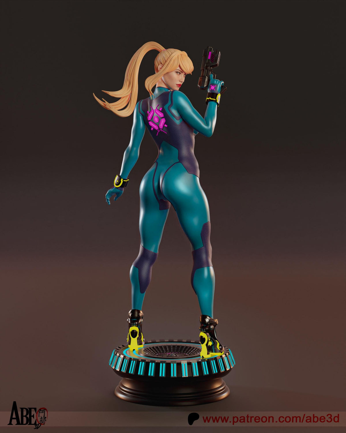 Samus NSFW 3D Printed Statue – Mature Metroid Bounty Hunter Resin Collectible, Made to Order for Adult Collectors & Fans
