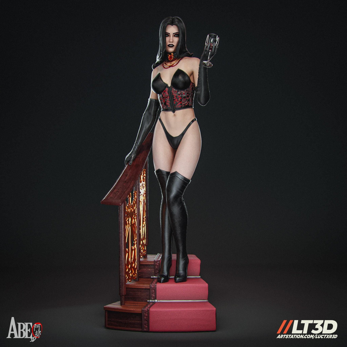 Selene Underworld NSFW 3D Printed Statue – Mature Vampire Hunter Resin Collectible, Made to Order for Adult Collectors