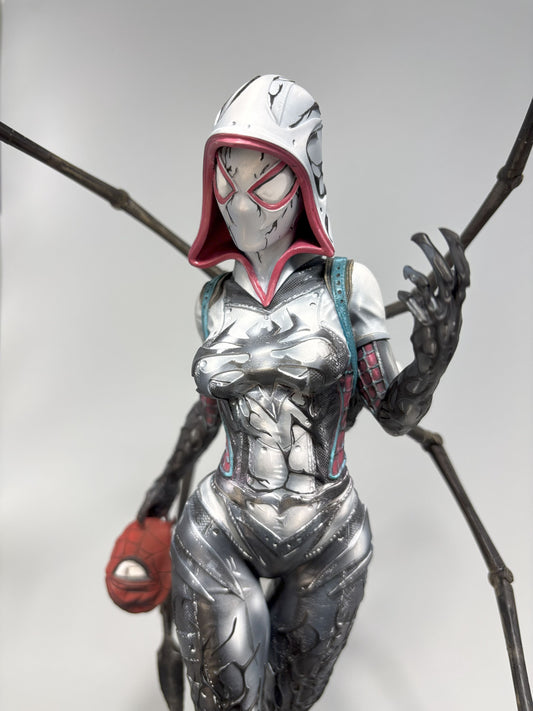 Stunning Gwenom 3D Printed Statue: Venomized Spider-Gwen Fan Art Collectible Figure from the Spider-Verse