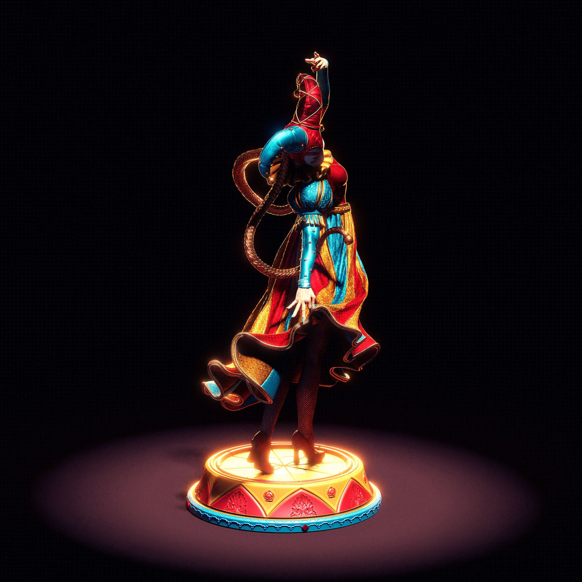 Jester Fantasy NSFW 3D Printed Statue – Mature Harlequin Resin Collectible, Made to Order for Adult Collectors & Fans