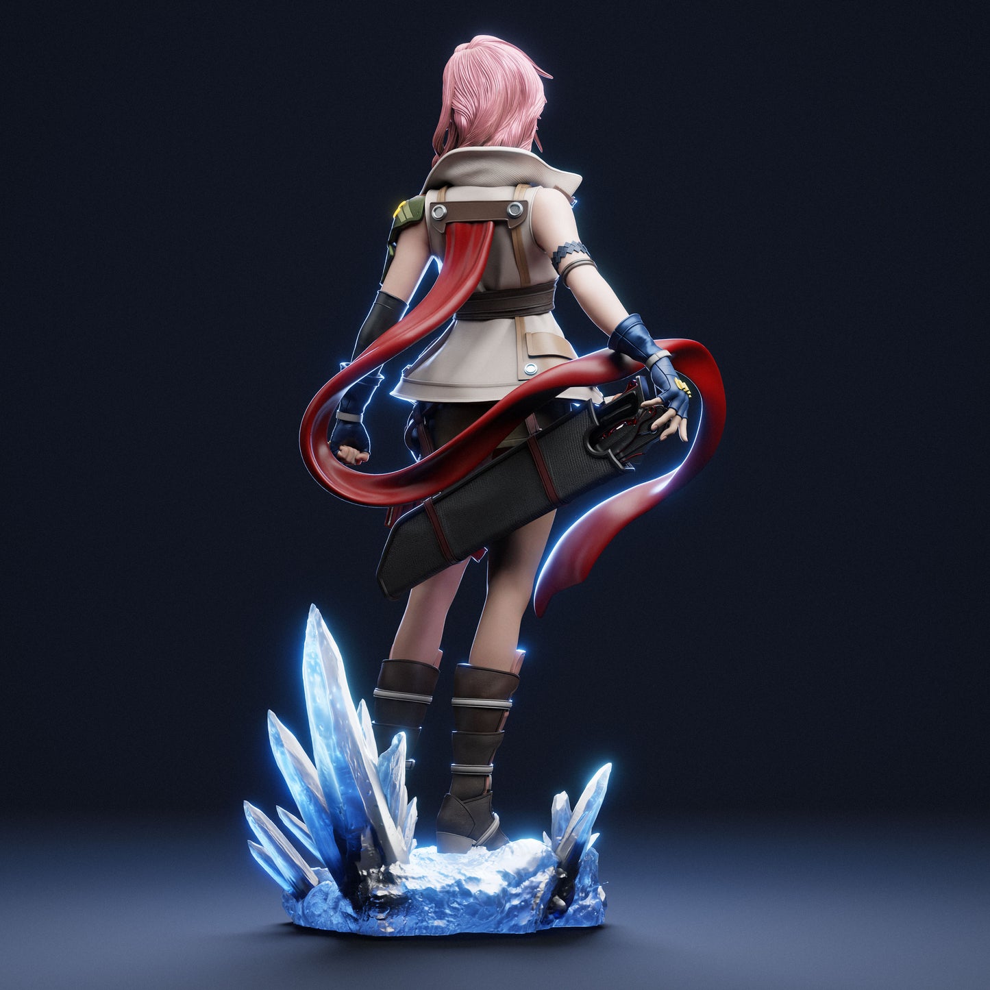 Lightning Final Fantasy Inspired 3D Printed Statue - Hand-Painted Collector's Figure or Unpainted DIY Model Kit