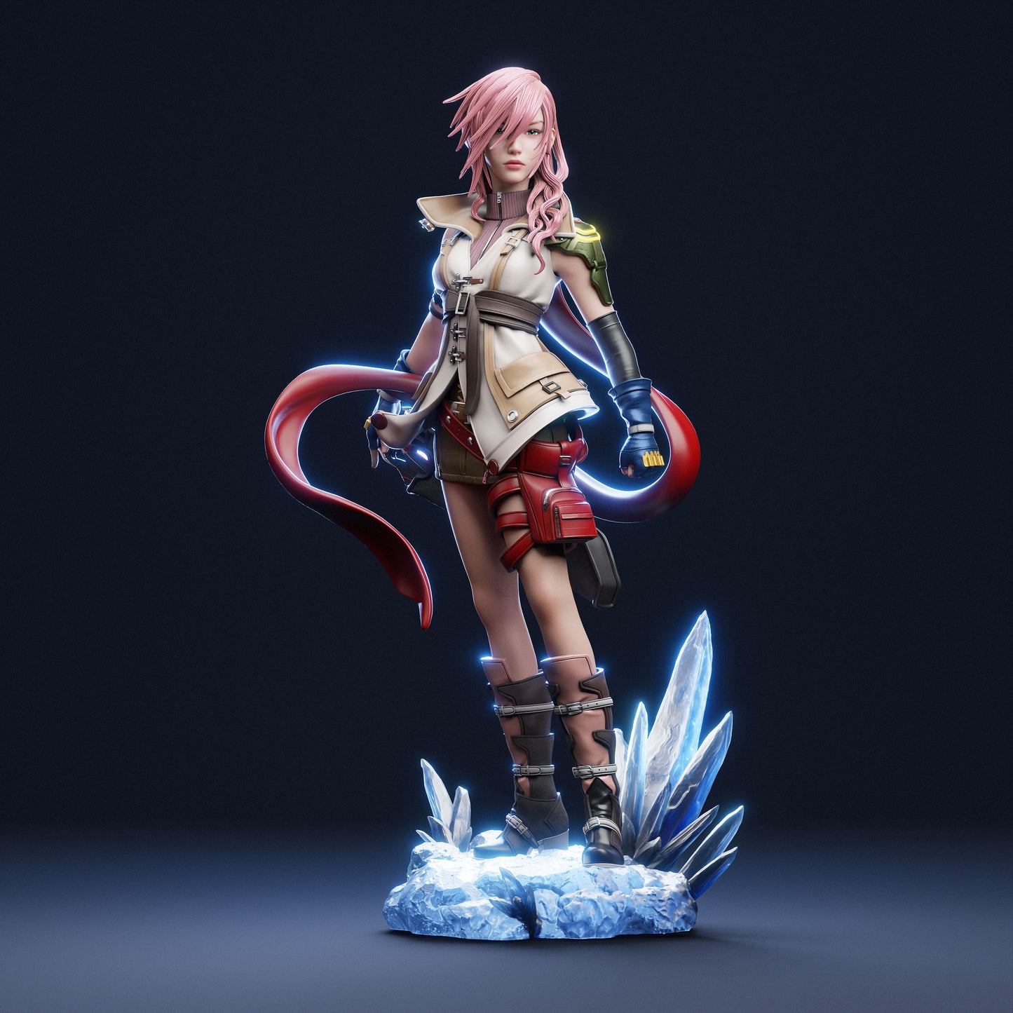 Lightning Final Fantasy Inspired 3D Printed Statue - Hand-Painted Collector's Figure or Unpainted DIY Model Kit