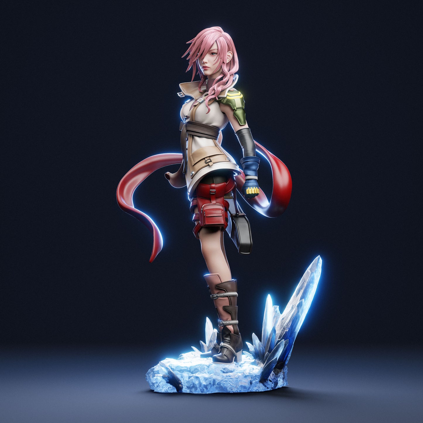 Lightning Final Fantasy Inspired 3D Printed Statue - Hand-Painted Collector's Figure or Unpainted DIY Model Kit