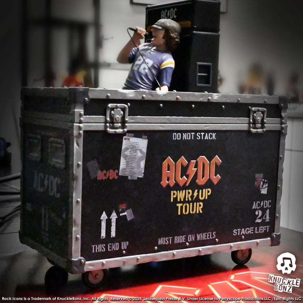 AC/DC Rock Ikonz On Tour Statue PWR UP Tour Road Case
