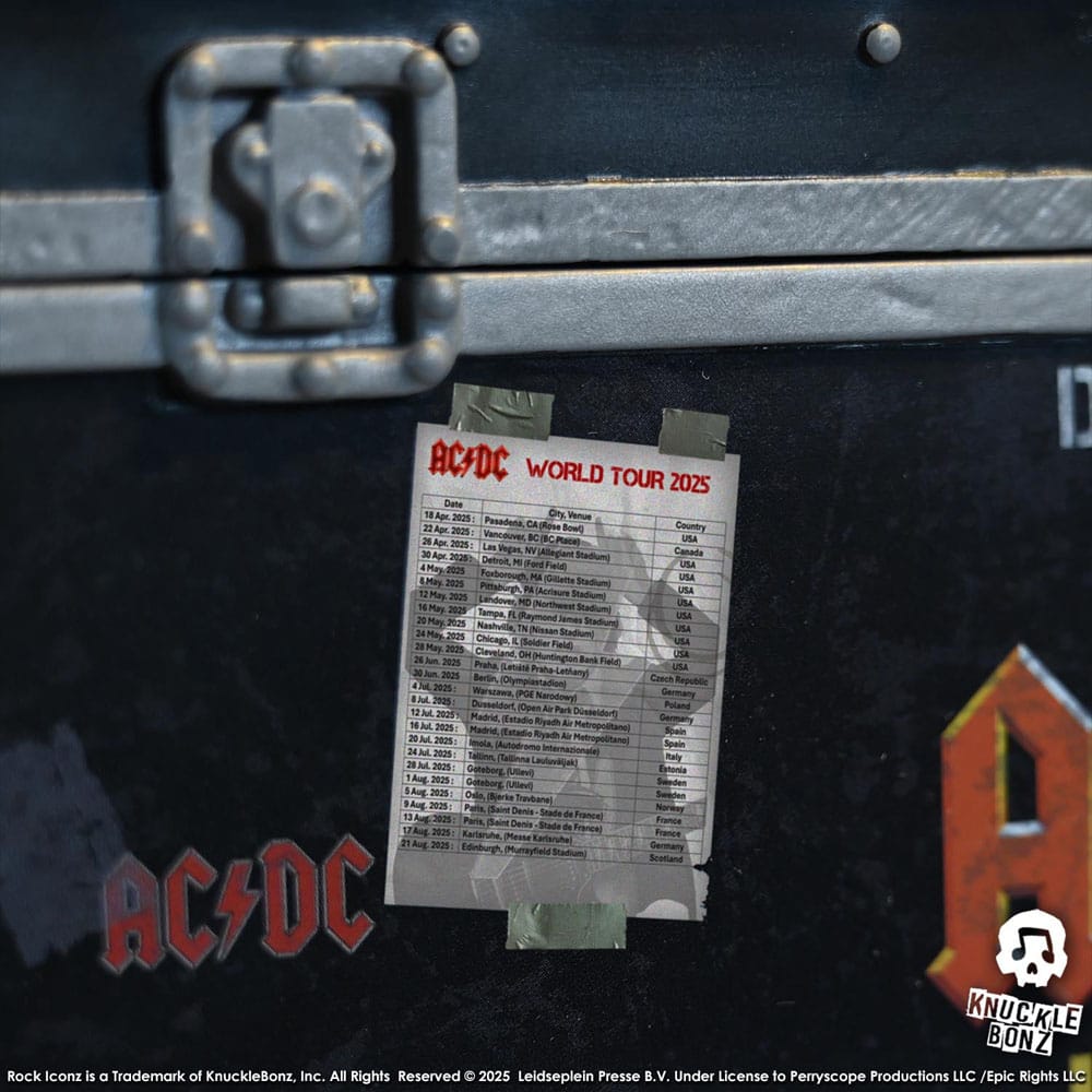 AC/DC Rock Ikonz On Tour Statue PWR UP Tour Road Case