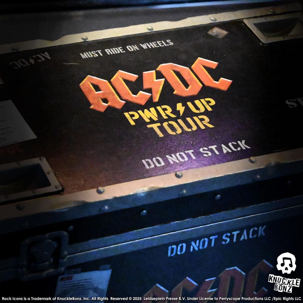 AC/DC Rock Ikonz On Tour Statue PWR UP Tour Road Case
